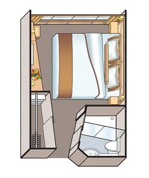 D - French Balcony Stateroom Plan