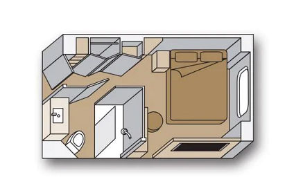 OO - Single Oceanview Cabin Plan