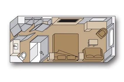 C - Large Oceanview Cabin Plan