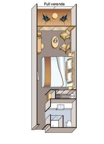 DV2 - Deluxe Veranda Stateroom Plan