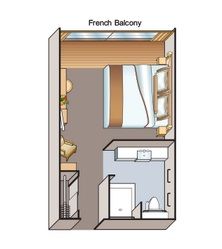 FB - French Balcony Stateroom Plan