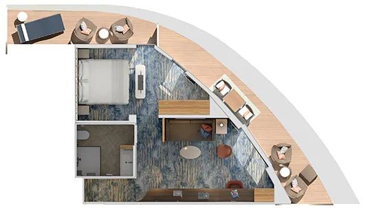 KS - Carnival Excel Corner Suite Plan