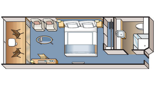 DV5 - Deluxe Veranda Stateroom Plan