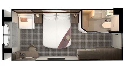 O1 - Prime Ocean View Stateroom Plan