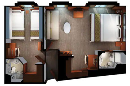 SQ - 1 Bedroom Obstructed View Family Suite (After 02 Mar 2022) Plan