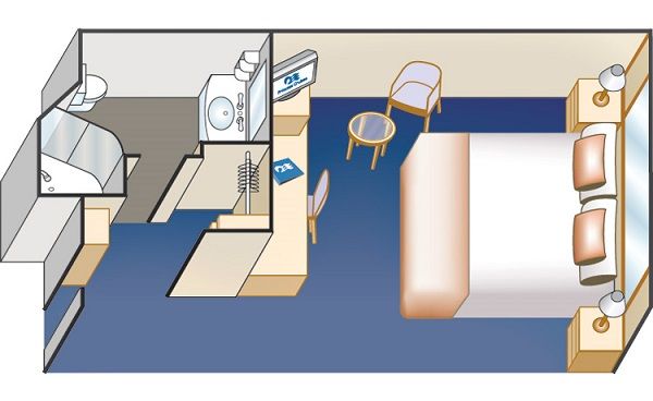 Cat IB - Interior Stateroom Plan