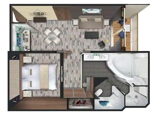 SF - Aft Facing Penthouse Suite with Large Balcony (After 01 May 2020) Plan