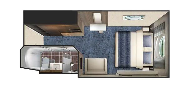 OX - Sailaway Oceanview Stateroom (After 01 May 2020) Plan