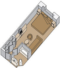 G - Large Oceanview Stateroom (Obstructed View) Plan