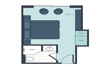 French Balcony Stateroom Plan