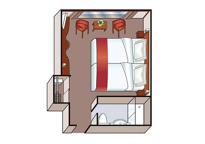 B1 - Cabin with French Balcony Plan