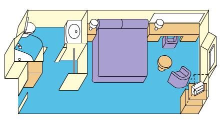 OB - Oceanview Stateroom Plan