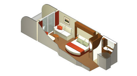 V1 - Prime Veranda Stateroom Plan