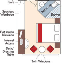 D - Outside Stateroom Plan