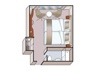 A1 - Cabin with French Balcony Plan