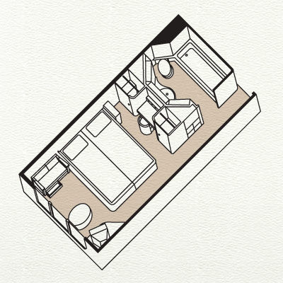 Cat E - Window Stateroom Plan