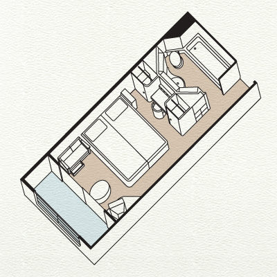 Cat C - Balcony Stateroom Plan