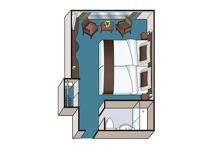 B1 - Cabin with French Balcony Plan