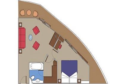 Yacht Club Royal Suite ( Module 36 Sqm - Balcony 16 Sqm - Decks 16 ) Plan