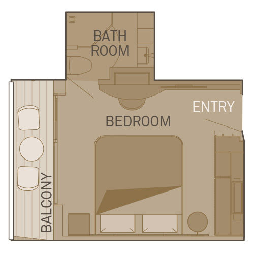 Cat A - Balcony Suite Plan