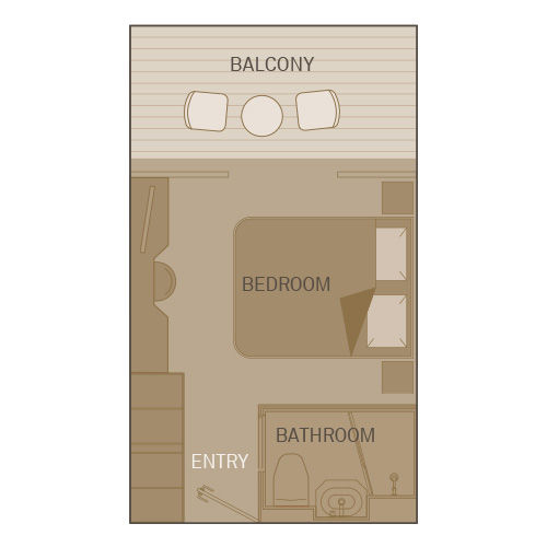 Cat P - Deluxe Balcony Suite Plan