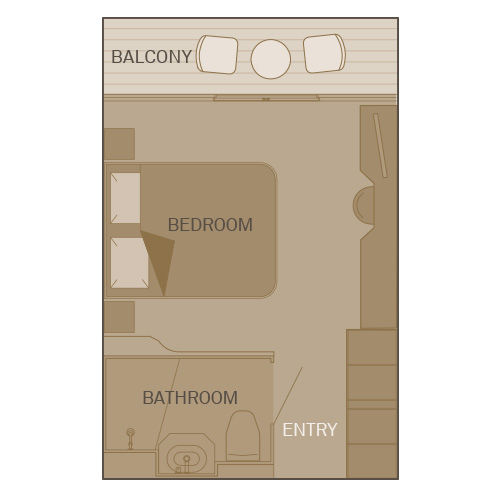 Cat B - Balcony Suite Plan