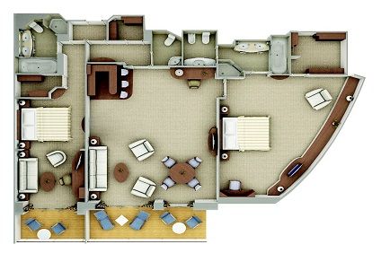 Royal Suite (1 Br) Plan