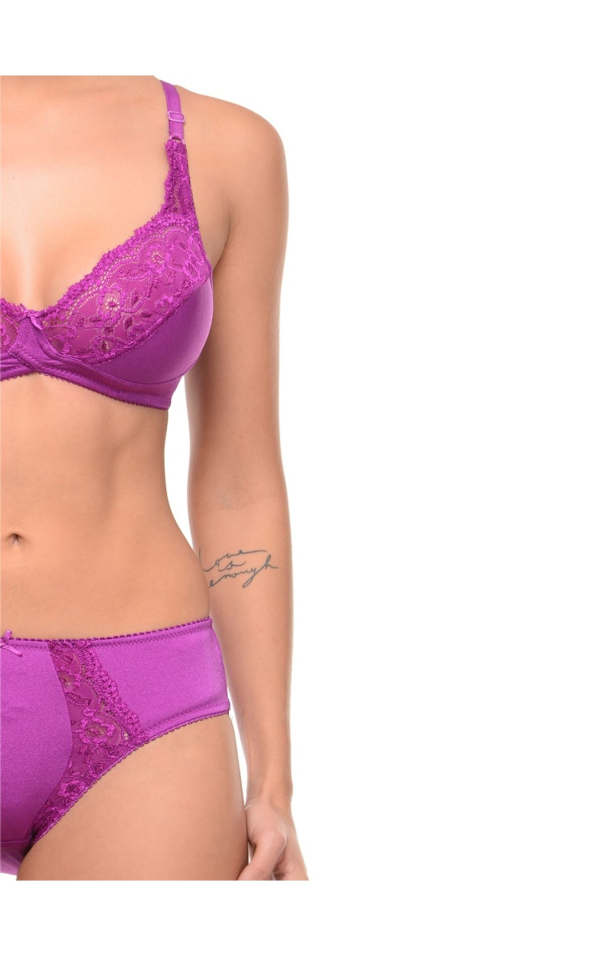 Bodycare Bridal Purple Color Bra Panty Set In Nylon Elastane Pu