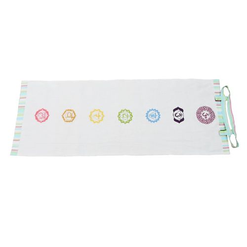 Kanyoga Cotton Seven Chakra Embroidered Yoga Mat For Ashtanga Yoga