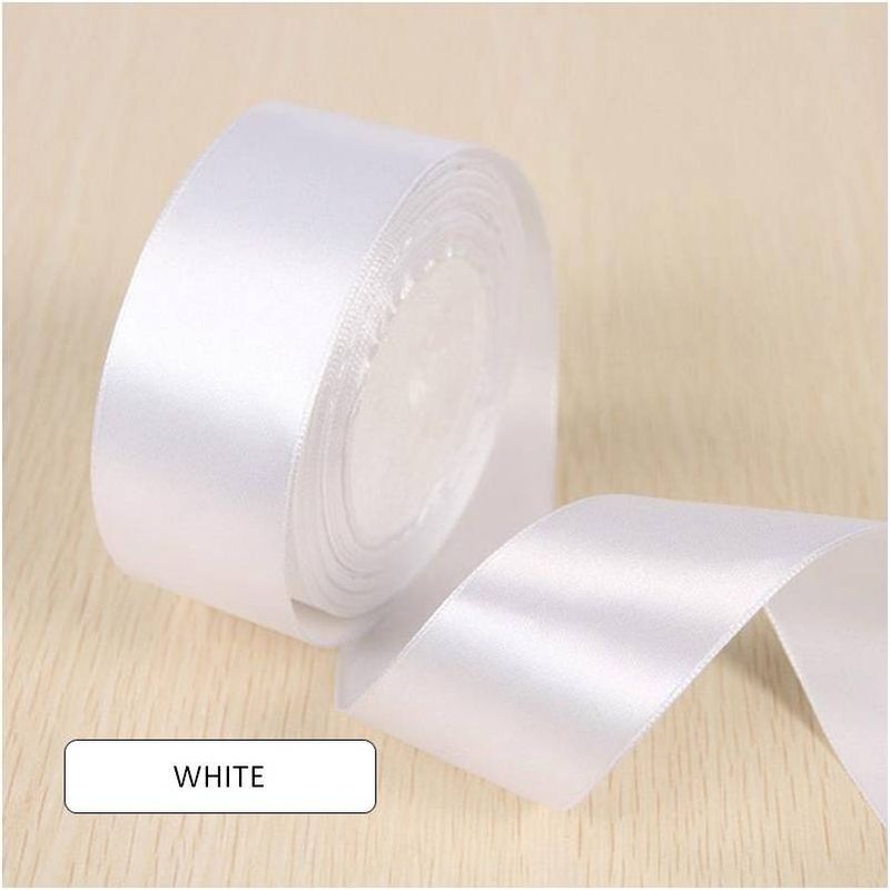 satin ribbon white