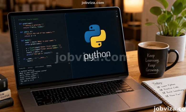 ALT TEXT: Young Nigerian coding on a laptop to learn Python in Nigeria