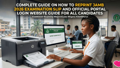Complete Guide On How To Reprint JAMB 2026 Examination Slip And Official Portal Login Website Guide For All Candidates