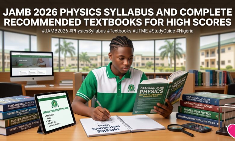 The Official JAMB 2026 Physics Syllabus And Complete Recommended Textbooks For High Scores