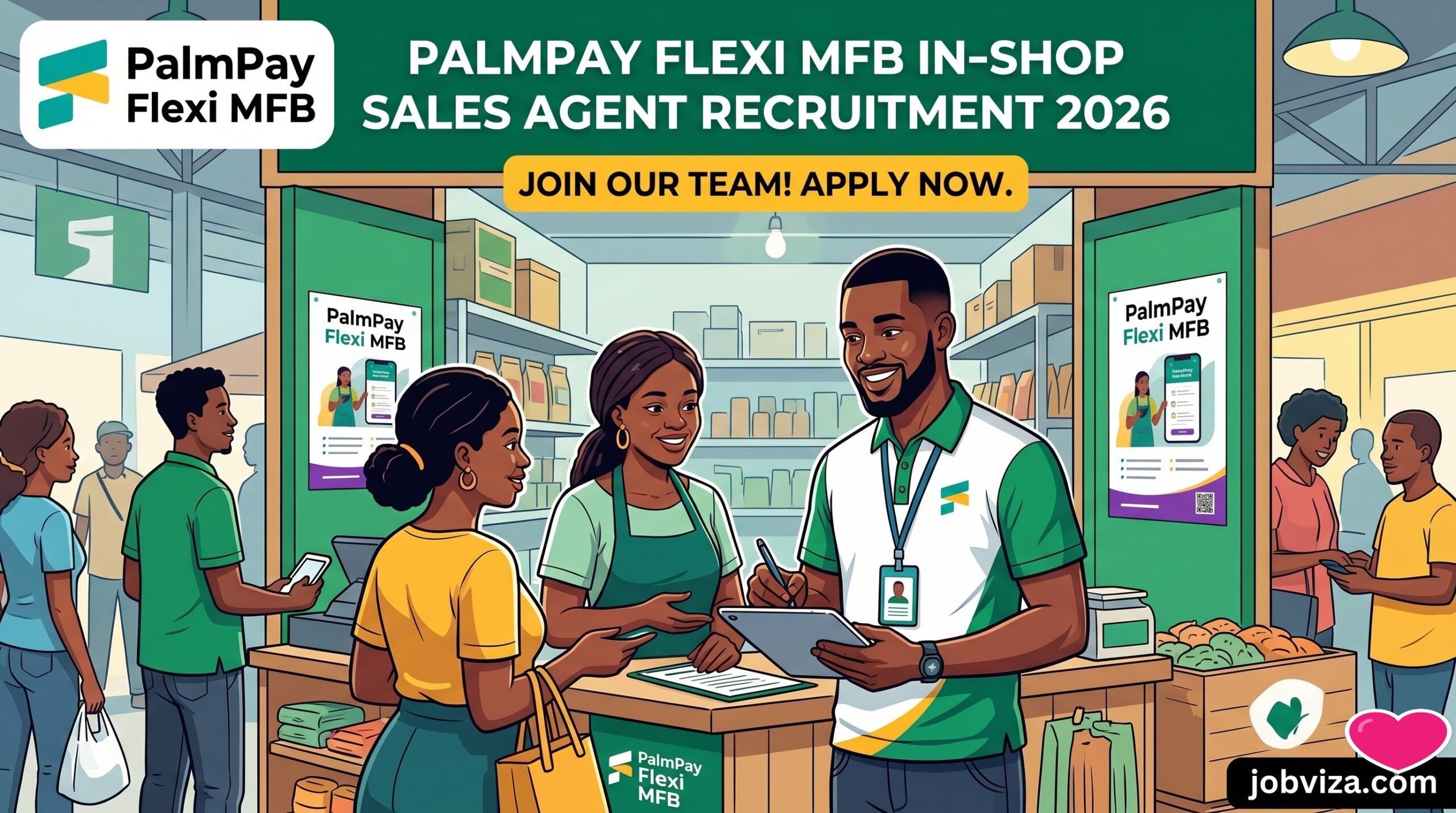 PalmPay Flexi MFB In-Shop Sales Agent Recruitment 2026