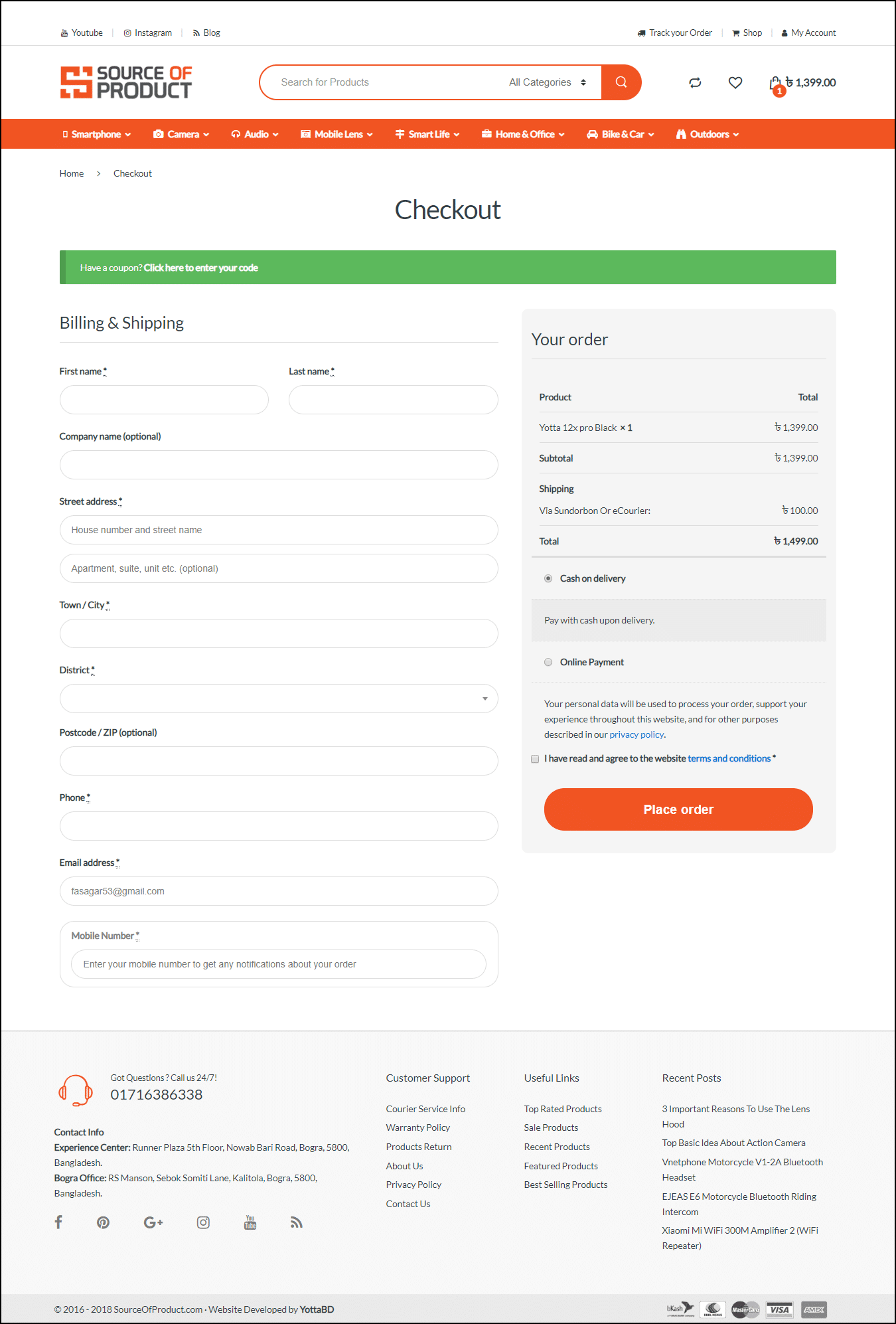 Billing & shipping Billing & shipping