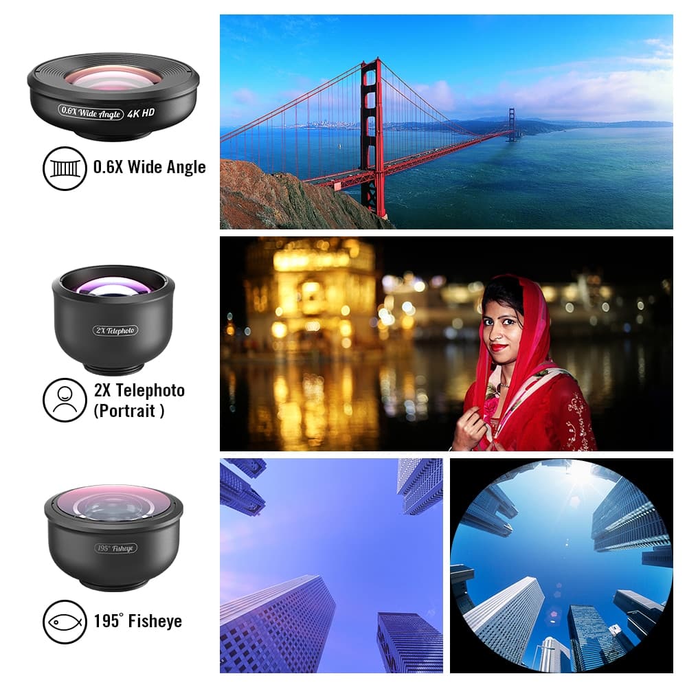 Apexel 5 in 1 Professional HD Lens for SmartPhone SOP