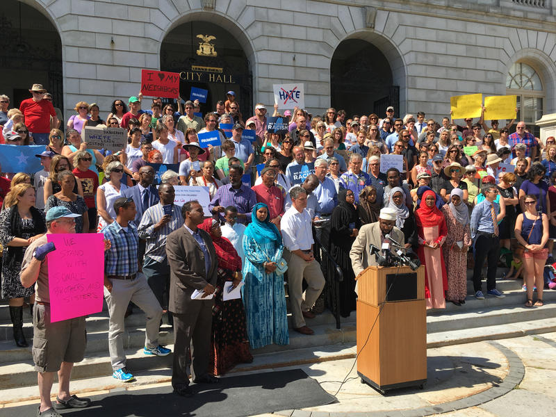 Organized community action in Portland, Maine, August 2016. Photo: Fred Bever/MPBN (30081)