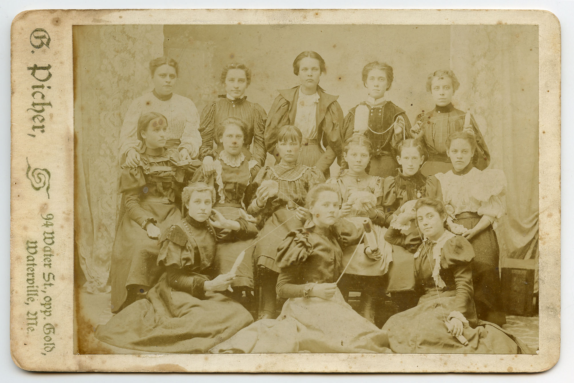 Gedeon Florien Picher, female employees of the C. F. Hathaway textile factory, Waterville, Maine, 1891, Picher/LaVerdiere Family Photograph Collection, Special Collections, Colby College Libraries (30095)