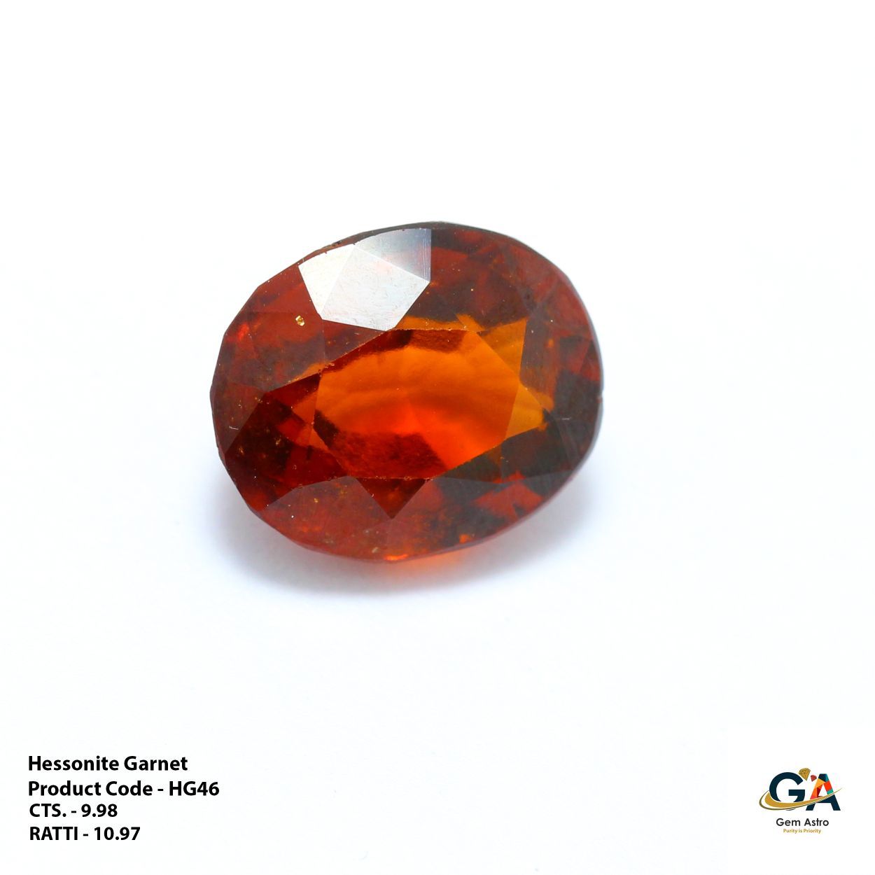 HG46.jpg Hessonite Garnet (Gomed) 9.98 Carat (10.97 Ratti) - Image 1