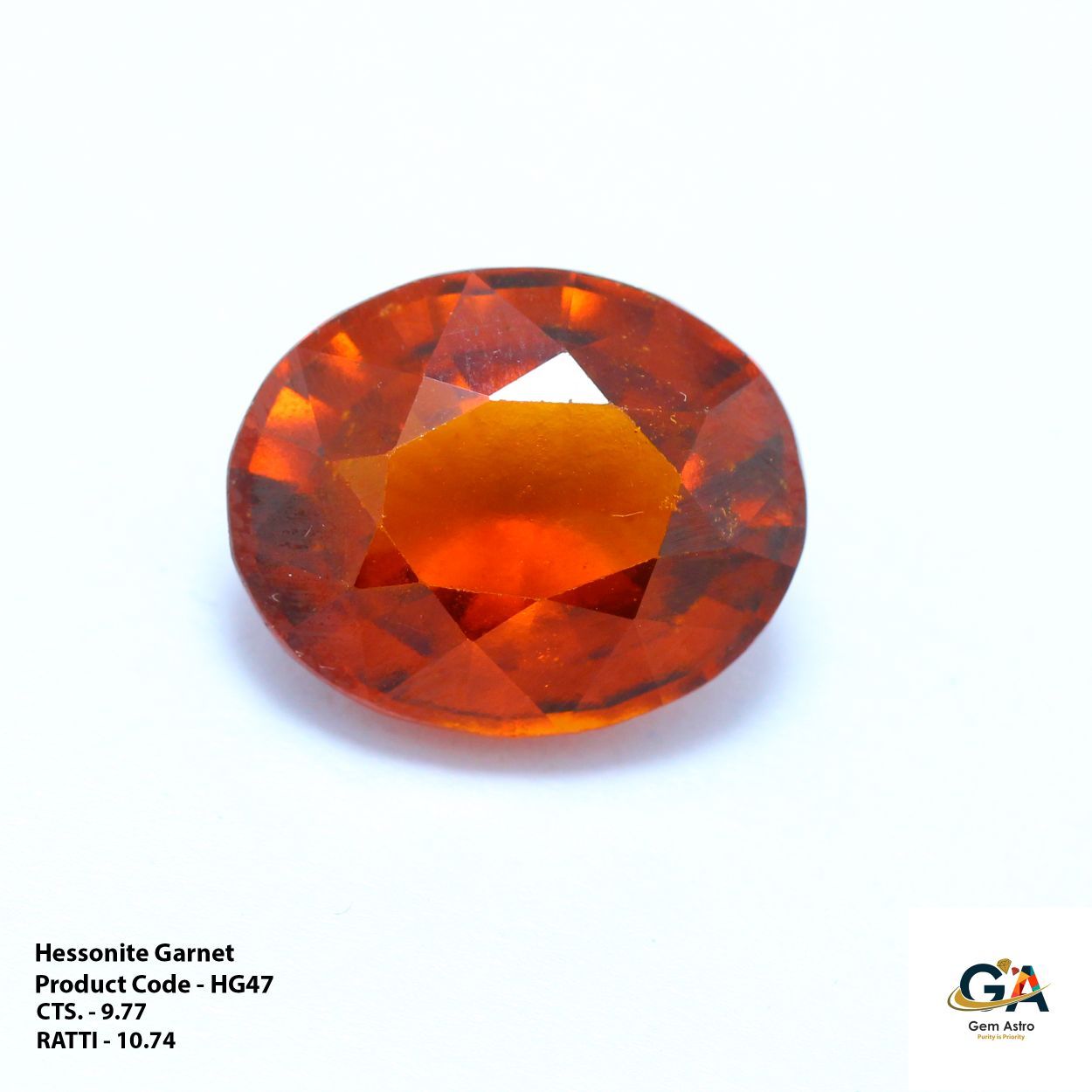 HG47.jpg Hessonite Garnet (Gomed) 9.77 Carat (10.74 Ratti) - Image 1