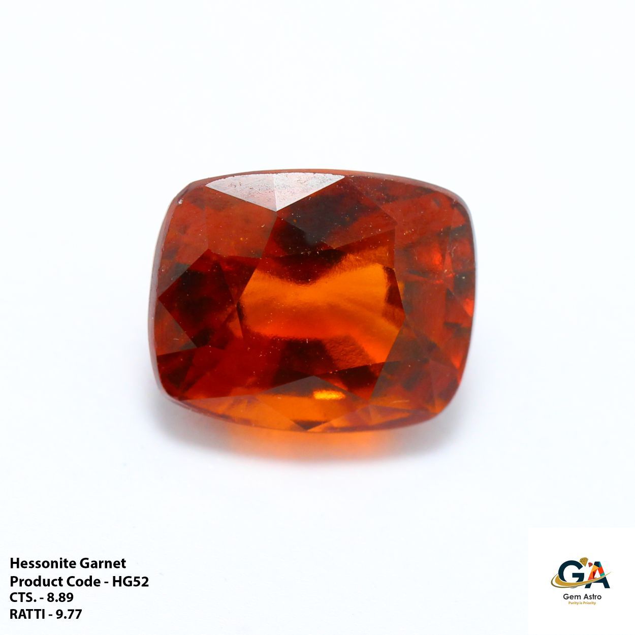 HG52.jpg Hessonite Garnet (Gomed) 8.89 Carat (9.77 Ratti) - Image 1