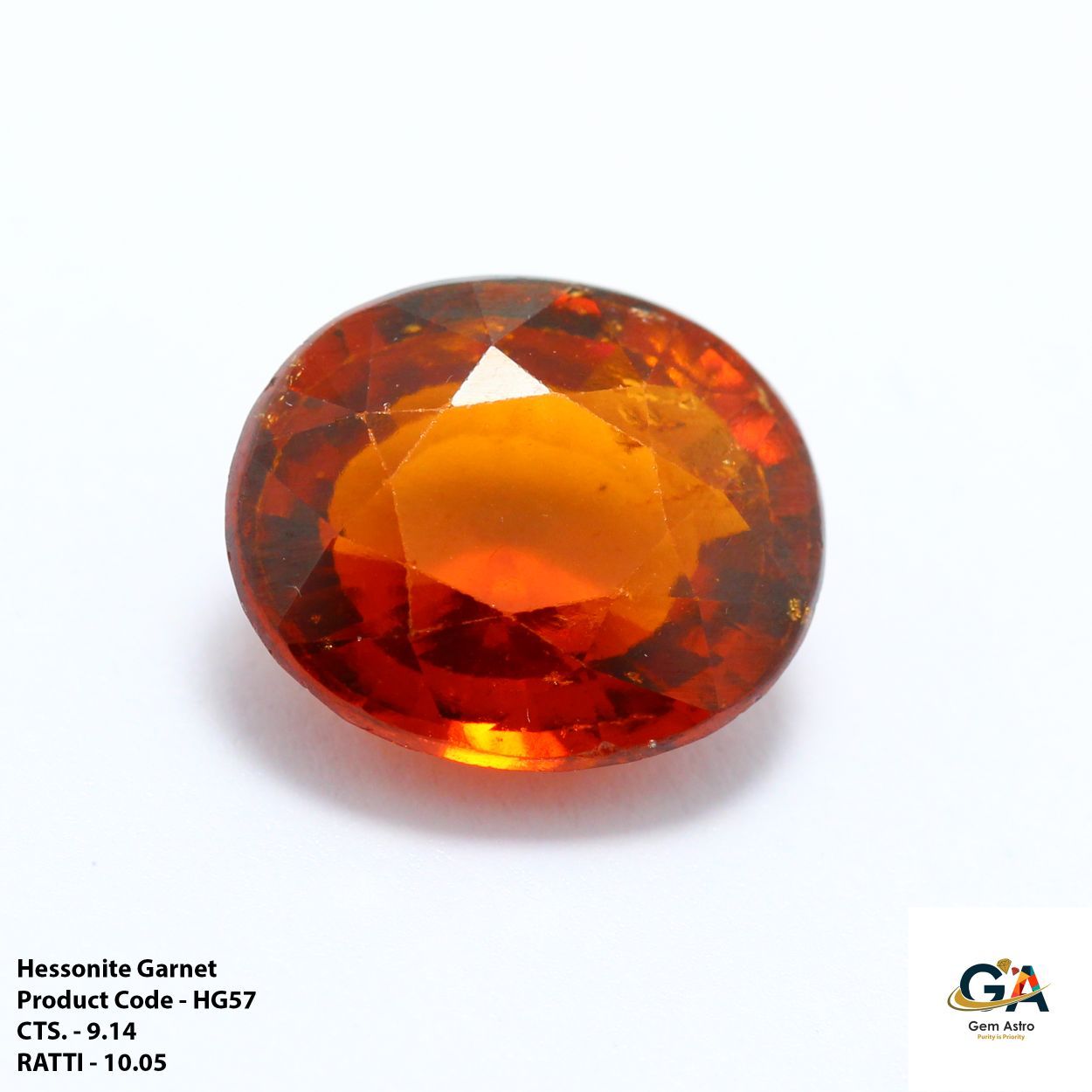 HG57.jpg Hessonite Garnet (Gomed) 9.14 Carat (10.05 Ratti) - Image 1