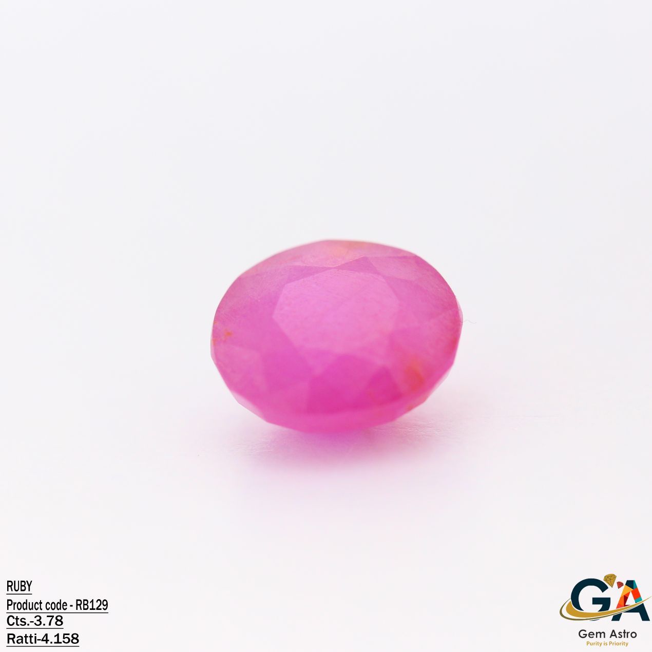 RB129.jpg Ruby 3.78 Carat (4.15 Ratti) - Image 1