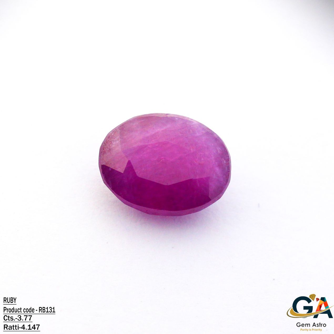 RB131-new.jpg Ruby 3.77 Carat (4.14 Ratti) - Image 1