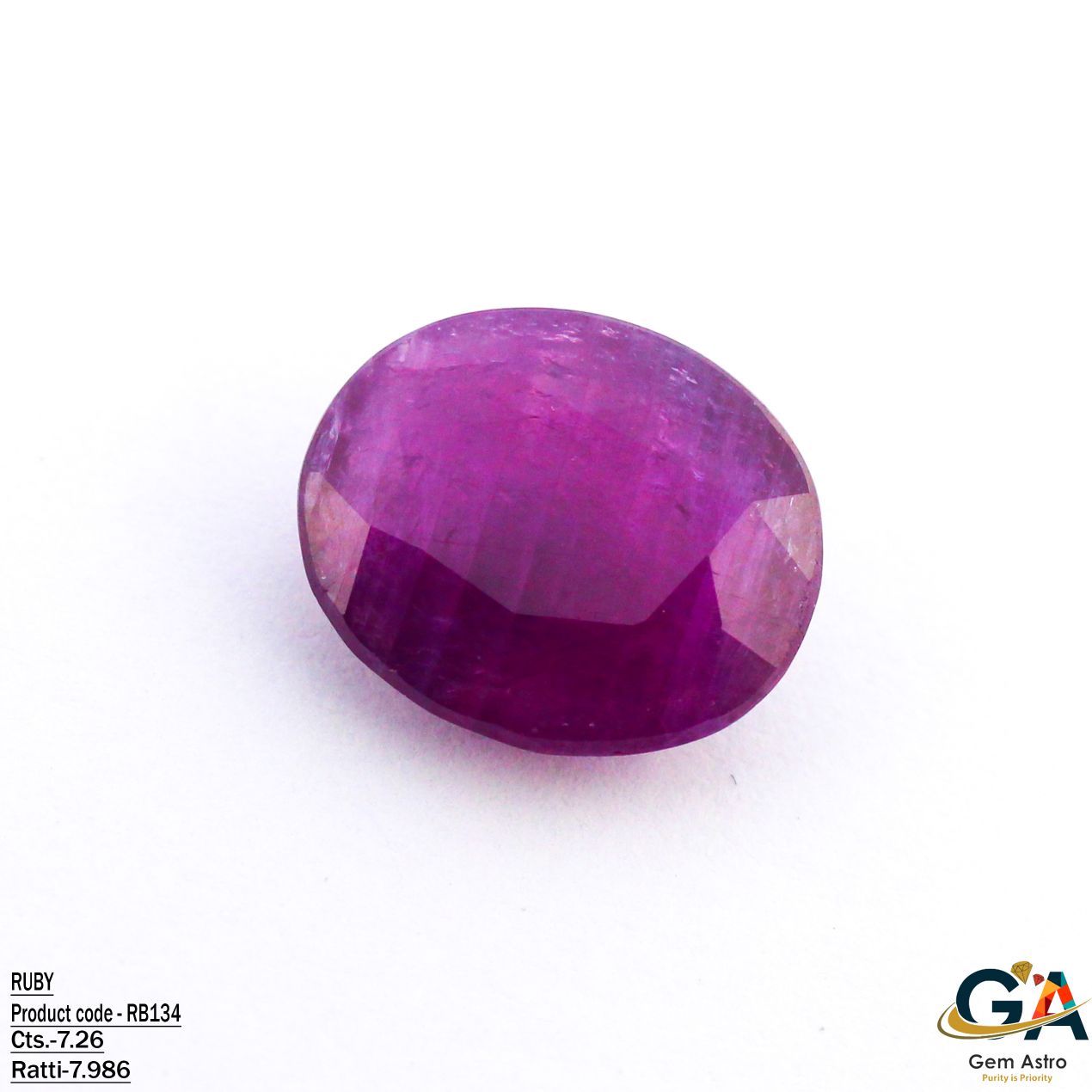 RB134-New.jpg Ruby 7.26 Carat (8 Ratti) - Image 1