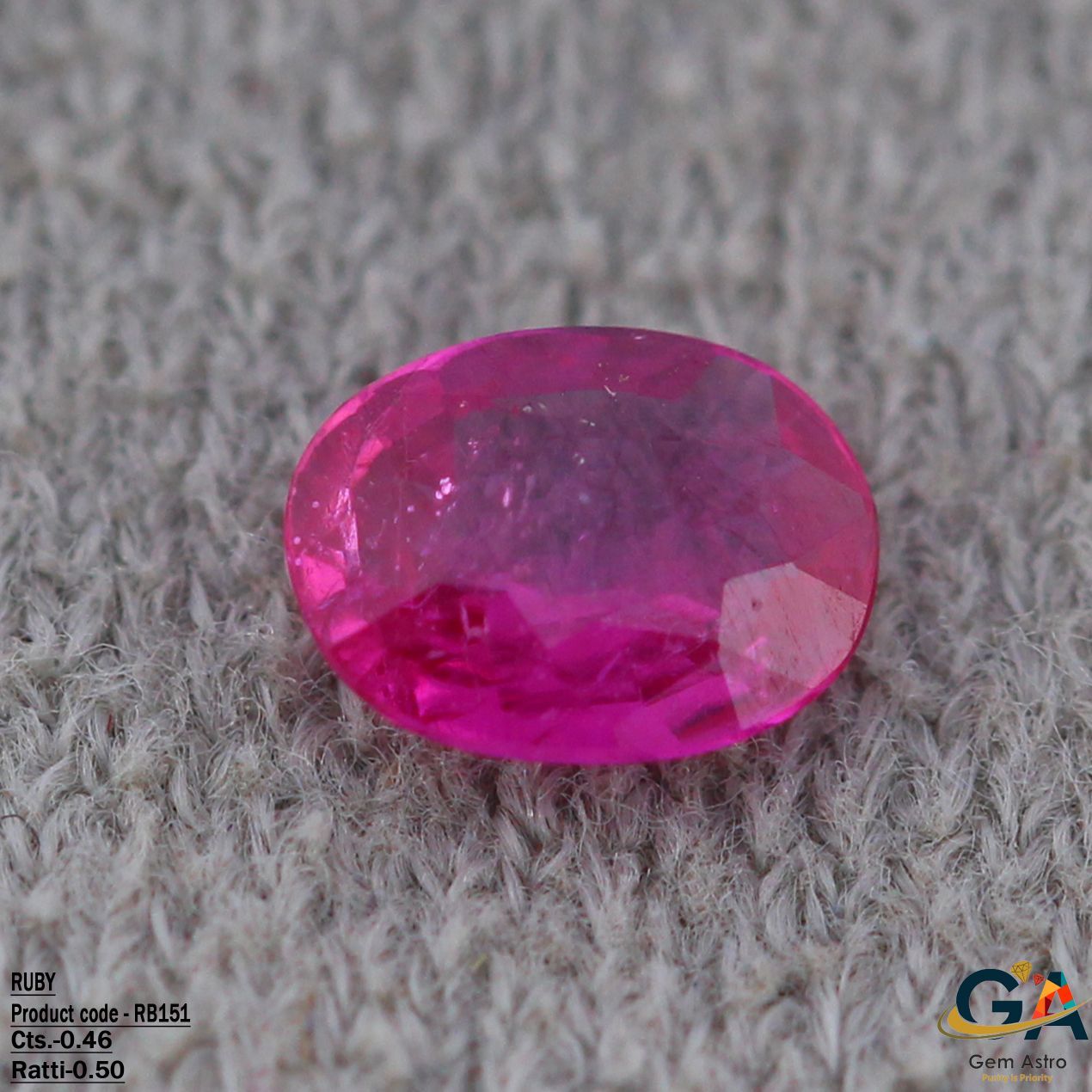 RB151.jpg Ruby 0.46 Carat (0.50 Ratti) - Image 1