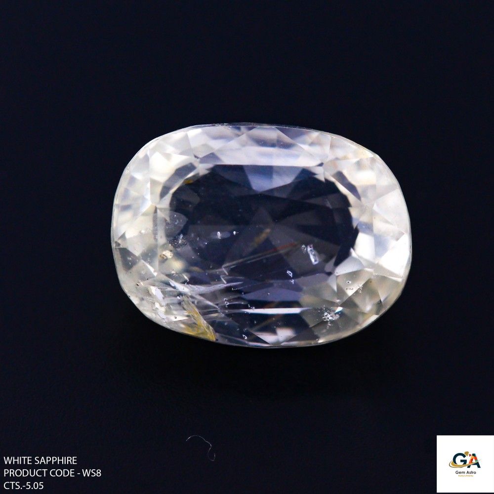 WS8.jpg Natural Ceylon White Sapphire (Safed Pukhraj) 5.05 Carat (5.55 Ratti) - Image 1