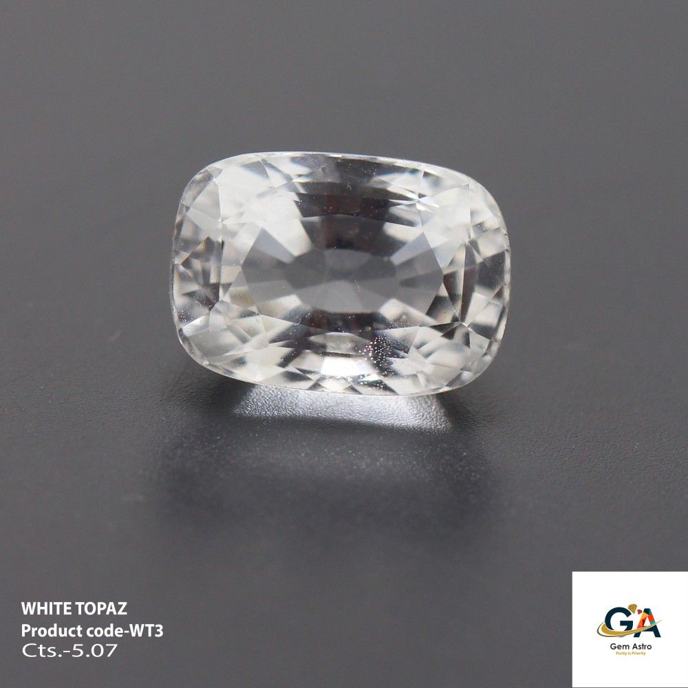 WT3.jpg Natural White Topaz 5.07 Carat (5.57 Ratti) - Image 1