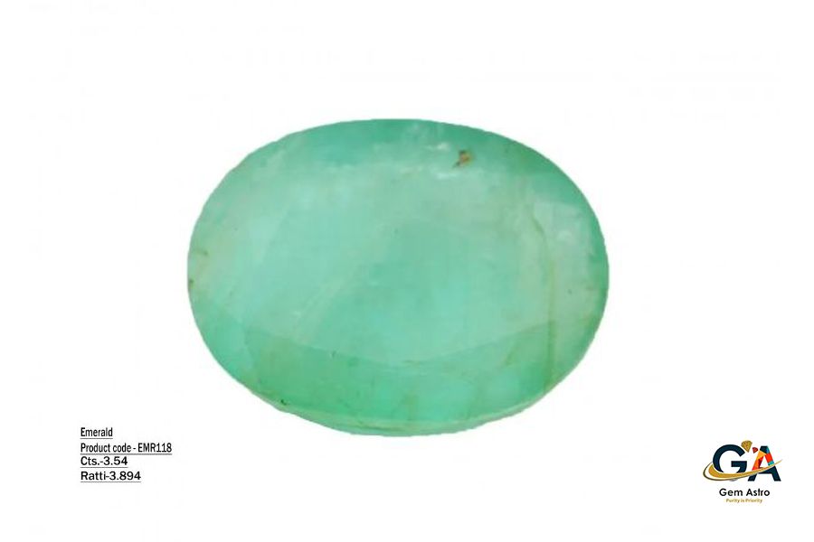 emr118-1.jpg Emerald 3.54 Carat (3.90 Ratti) - Image 1