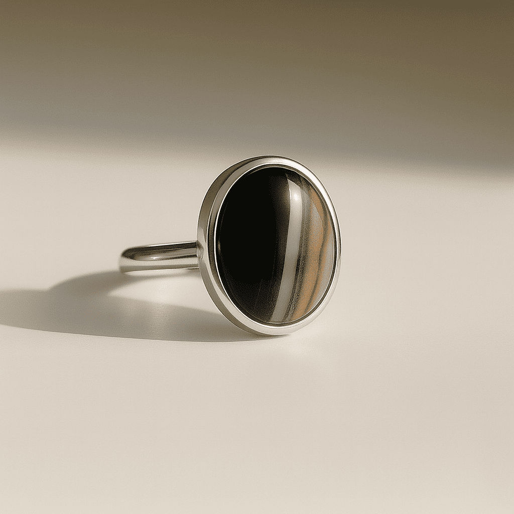 Agate (Sulemani Hakik) 1 Agate (Sulemani Hakik) Sterling Silver Ring - Image 1